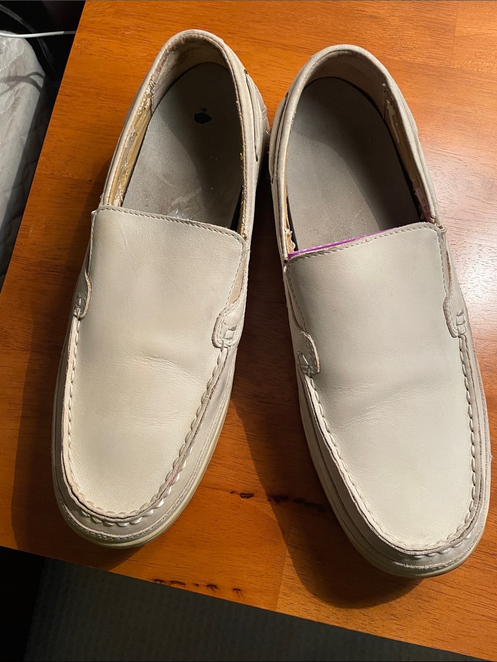 Nunn Bush Men's Casual Slip-On Loafers in Light Beige